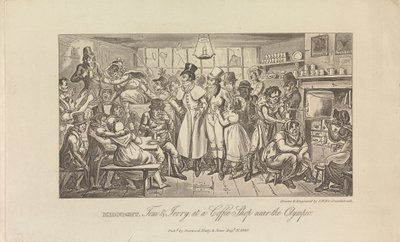 Midnatt, Tom og Jerry på en kaffebar... av George Cruikshank