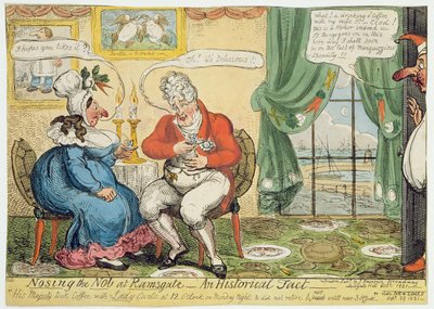 Nosing the Nob ved Ramsgate, 1821 av George Cruikshank