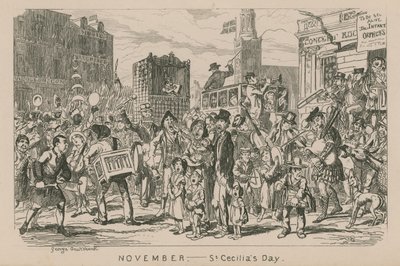 november - St. Cecilias dag av George Cruikshank