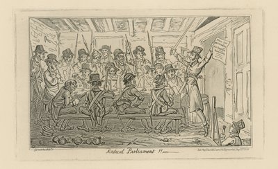 Radikalt parlament (gravering) av George Cruikshank