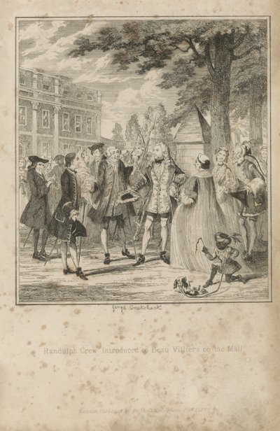 Randulph Crew introduserte for Beau Villiers på kjøpesenteret av George Cruikshank