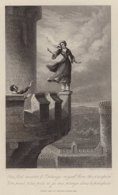 Rebecca and the Templar (gravering) av George Cruikshank