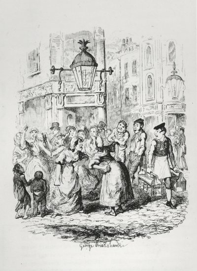 Seven Dials, ca. 1836 av George Cruikshank