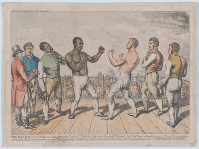 Kampen mellom Cribb og Molineaux, 28. september 1811, 3. oktober 1811., 3. oktober 1811. av George Cruikshank