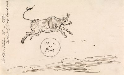 Kua hopper over månen av George Cruikshank