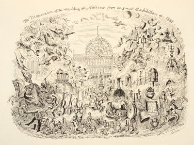 Spredningen av alle nasjoners verk fra den store utstillingen i 1851, pub. 1851 av George Cruikshank