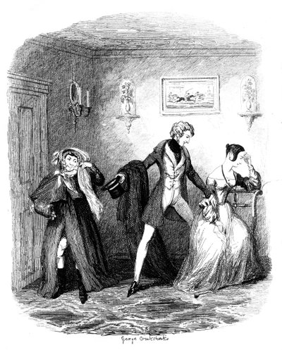 The Elopement, tidlig på midten av 1800-tallet av George Cruikshank