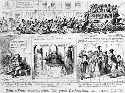 Den store utstillingen i 1851 i Hyde Park, London. av George Cruikshank