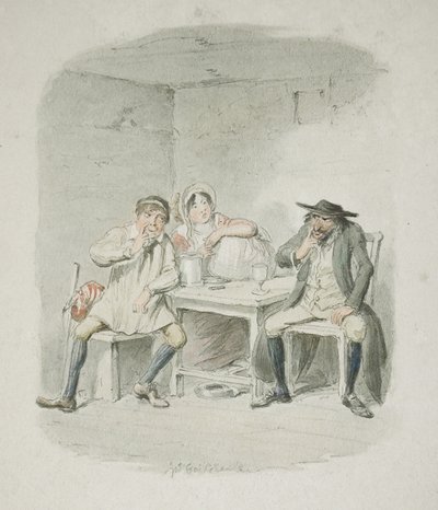 Jøden og Morris Bosle begynner å forstå hverandre av George Cruikshank