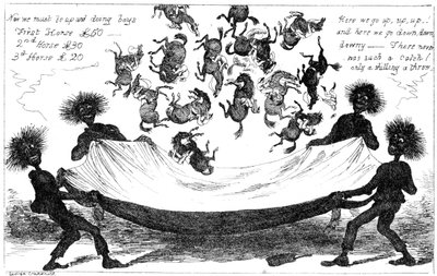 The Monster Sweeps, a Toss Up for the Derby, 1800-tallet. av George Cruikshank