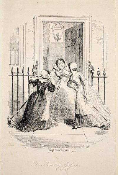 The Morning Gossip, fra The Greatest Plague of Life, pub. 1847 av George Cruikshank