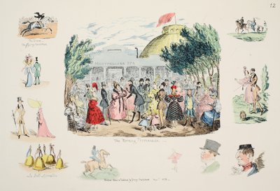 The Morning Promenade, pub. 1833 (håndfarget gravering) av George Cruikshank