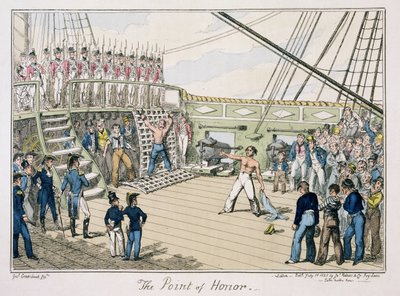 The Point of Honor, utgitt 1825 (fargegravering) av George Cruikshank
