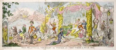 "The Political Medley" eller "Things as They Were in June 1812", pub. 1812 av George Cruikshank