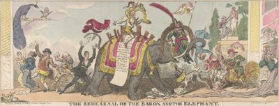 Øvelsen eller baronen og elefanten, 1. januar 1812., 1. januar 1812. av George Cruikshank