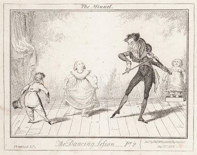 Dansetimen: Menuetten av George Cruikshank