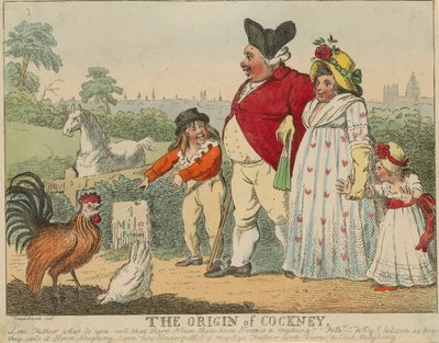 Opprinnelsen til cockney av George Cruikshank