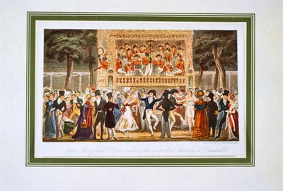 Vauxhall Gardens, 'Life in London, etc.', av Pierce Egan av George Cruikshank