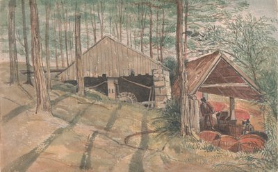 Mr. W. Praeds blikkvaskeri i Cornwall, Trevethow av George Cumberland