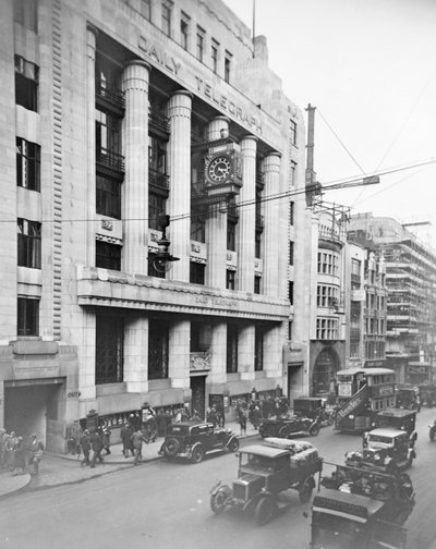 Daily Telegraph-bygningen, Fleet Street, City of Westminster, London, tidlig på 1930-tallet. av George Davison Reid