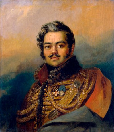 Denis Davydov, russisk soldat og poet, c1828. av George Dawe