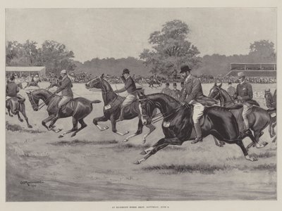 På Richmond Horse Show, lørdag 9. juni av George Derville Rowlandson