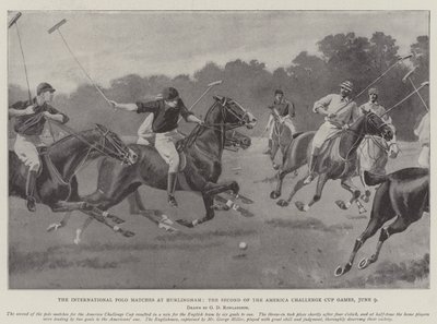 De internasjonale polokampene på Hurlingham, den andre av America Challenge Cup Games, 9. juni av George Derville Rowlandson
