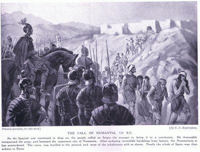 Fallet til Numantia 133 f.Kr av George Derville Rowlandson