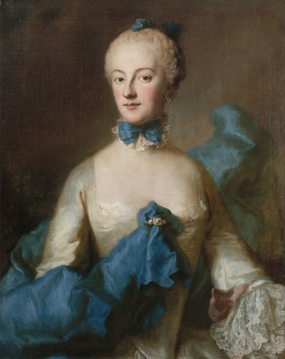 Hertuginne Maria Anna Josepha av Bayern 1734-1776, markgrevin av Baden-Baden, ca. 1750. av George Desmarées