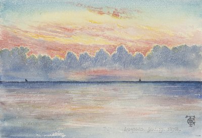 San Remo, 19. januar 1878 (wc på papir) av George Douglas Tinling