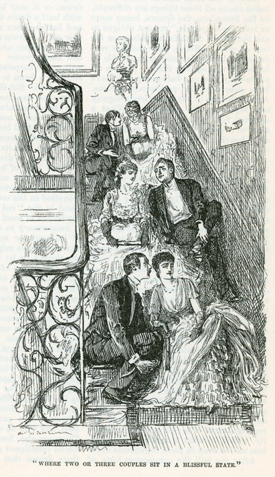 Å sitte stille (gravering) av George Du Maurier