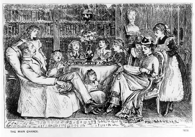The Main Chance, illustrasjon fra Punch, 1878 av George du Maurier
