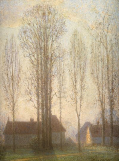 The Old Rookery (olje om bord) av George Duncan Macdougald