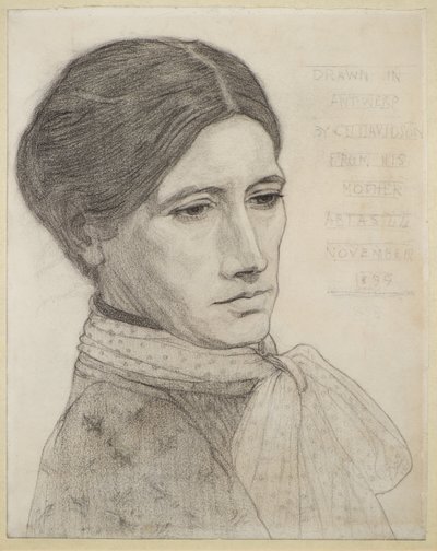 Portrett av kunstnerens mor av George Dutch Davidson