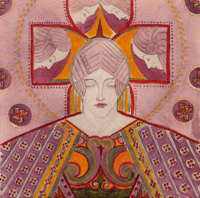 Studie [for dekorativt panel], ca. 1898-1901 (akvarell) av George Dutch Davidson