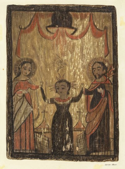 Retablo - Den hellige familie, ca. 1938. av George E. Rhone