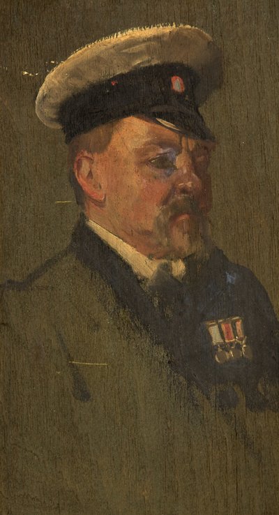 Portrett av H. Long, R.N., ca. 1920 (olje på panel) av George Edmund Butler