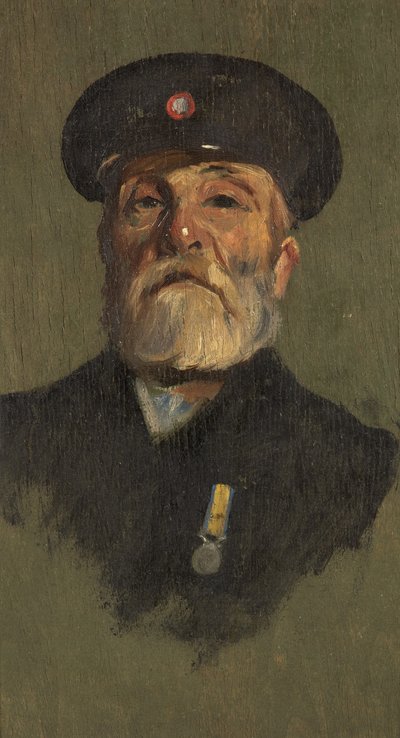 Portrett av J. Lasbury, R.M.L.I., ca. 1920 (olje på panel) av George Edmund Butler