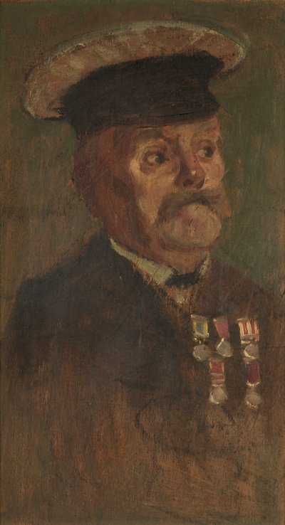 Portrett av J. Lennon, R.A., ca. 1920 (olje på panel) av George Edmund Butler