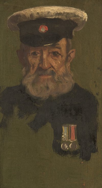 Portrett av J. Smith, 4th & R.A., ca. 1920 (olje på panel) av George Edmund Butler