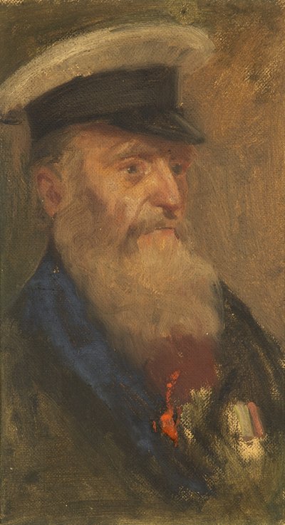 Portrett av W. Barnes, 97., ca. 1920 (olje på panel) av George Edmund Butler