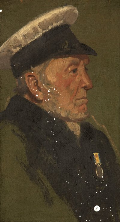 Portrett av W. Lavington, R.N., ca. 1920 (olje på panel) av George Edmund Butler