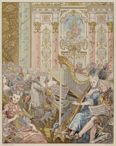 Scene fra La Dame de Gai-Fredon, av Quatrelles (Ernest L