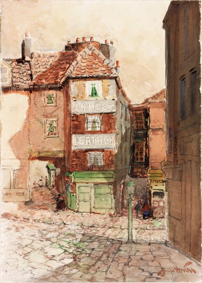 J.R. Hoggs butikk (pastell) av George Edward Horton
