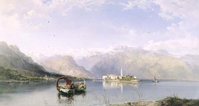 Isola Pescatori fra Isola Bella ved Lago Maggiore av George Edwards Hering