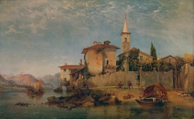 Italiensk innsjøscene, 1853, 1935 av George Edwards Hering