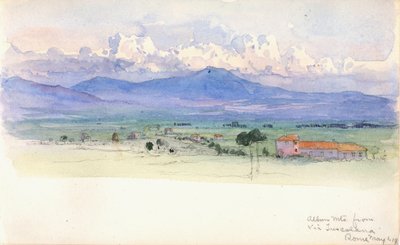 Alban-fjellene fra Via Tuscolana, Roma, 1900. av George Elbert Burr