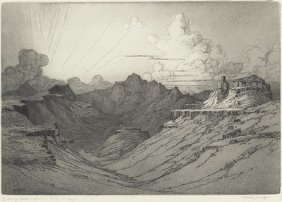 Ørkensolnedgang av George Elbert Burr