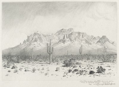 Superstition Mountain, Apache Trail, Arizona (nr.1) av George Elbert Burr