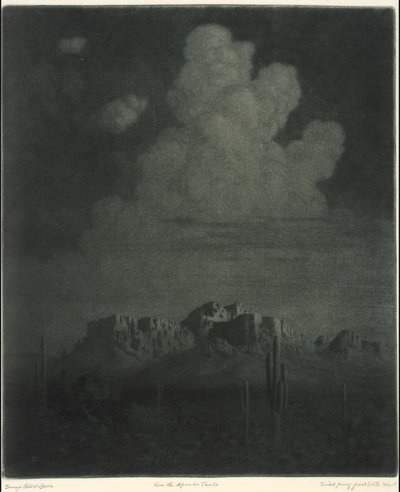 Superstition Mountain, Apache Trail, Arizona, til høyre [nr. 2] av George Elbert Burr
